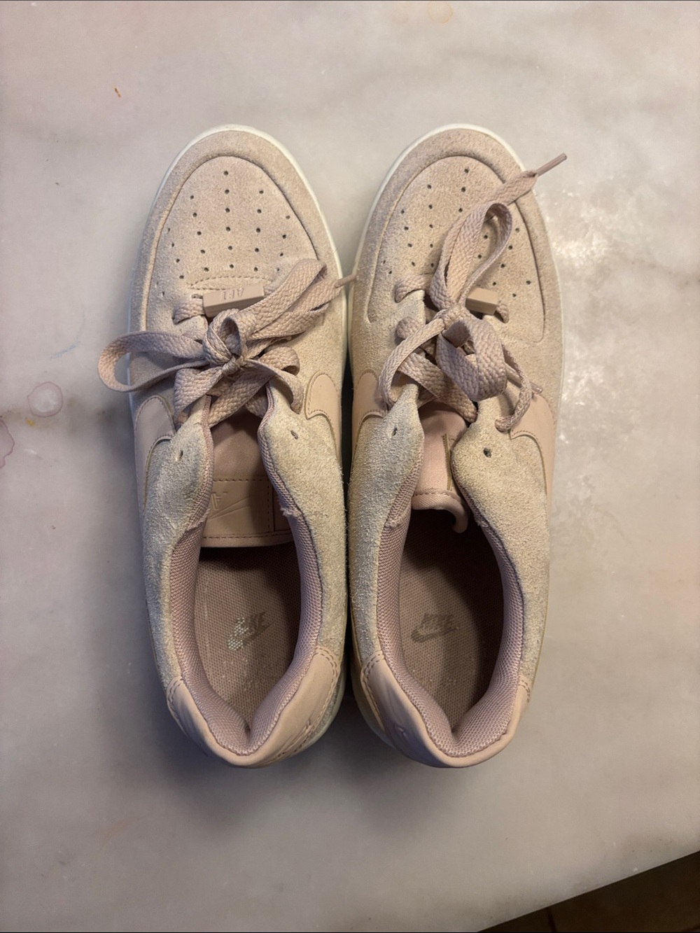 Nike Low-Top Suede Sneakers in Light Pink